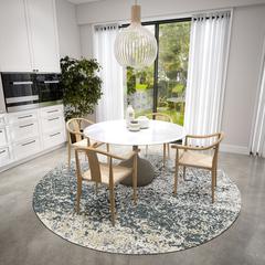 Rylee Gray Transitional Abstract 8' x 8' Round Rug Gray ARY33