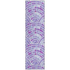 Indoor/Outdoor Surfside ASR37 Purple Washable 2'3" x 7'6" Runner Rug