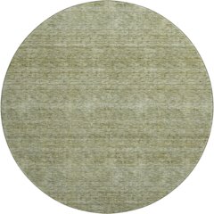 Luxury Washable Indoor/Outdoor Soft Essentials SE1 Green 8' x 8' Rug