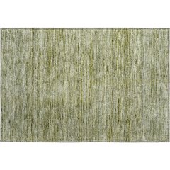 Luxury Washable Indoor/Outdoor Soft Essentials SE1 Green 1'8" x 2'6" Rug