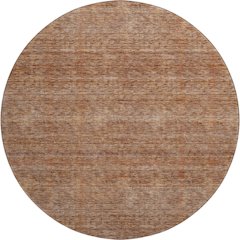 Luxury Washable Indoor/Outdoor Soft Essentials SE1 Orange 8' x 8' Rug