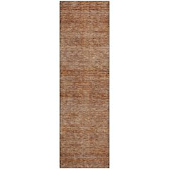 Luxury Washable Indoor/Outdoor Soft Essentials SE1 Orange 2'3" x 7'6" Runner Rug