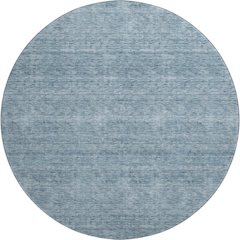 Luxury Washable Indoor/Outdoor Soft Essentials SE1 Blue 8' x 8' Rug