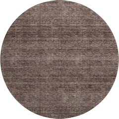 Luxury Washable Indoor/Outdoor Soft Essentials SE1 Brown 8' x 8' Rug