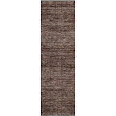 Luxury Washable Indoor/Outdoor Soft Essentials SE1 Brown 2'3" x 7'6" Runner Rug