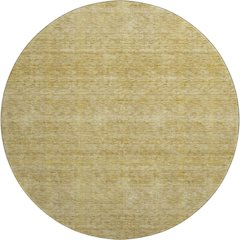 Luxury Washable Indoor/Outdoor Soft Essentials SE1 Gold 8' x 8' Rug