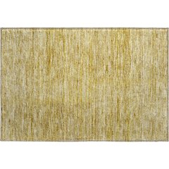 Luxury Washable Indoor/Outdoor Soft Essentials SE1 Gold 1'8" x 2'6" Rug