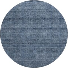 Luxury Washable Indoor/Outdoor Soft Essentials SE1 Blue 8' x 8' Rug