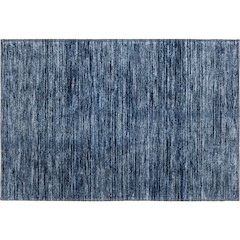 Luxury Washable Indoor/Outdoor Soft Essentials SE1 Blue 1'8" x 2'6" Rug
