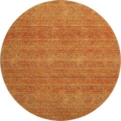 Luxury Washable Indoor/Outdoor Soft Essentials SE1 Orange 8' x 8' Rug