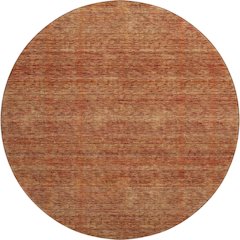 Luxury Washable Indoor/Outdoor Soft Essentials SE1 Orange 8' x 8' Rug