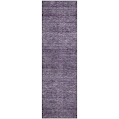 Luxury Washable Indoor/Outdoor Soft Essentials SE1 Purple 2'3" x 7'6" Runner Rug