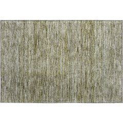Luxury Washable Indoor/Outdoor Soft Essentials SE1 Green 1'8" x 2'6" Rug