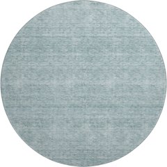 Luxury Washable Indoor/Outdoor Soft Essentials SE1 Blue 8' x 8' Rug