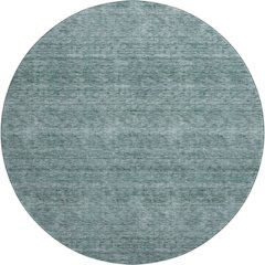 Luxury Washable Indoor/Outdoor Soft Essentials SE1 Teal 8' x 8' Rug