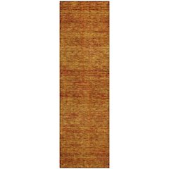 Luxury Washable Indoor/Outdoor Soft Essentials SE1 Orange 2'3" x 7'6" Runner Rug
