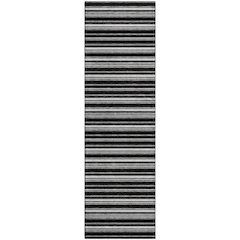 Luxury Washable Indoor/Outdoor Soft Essentials SE2 Black 2'3" x 7'6" Runner Rug