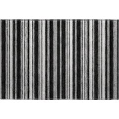 Luxury Washable Indoor/Outdoor Soft Essentials SE2 Black 1'8" x 2'6" Rug