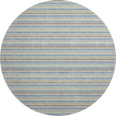 Luxury Washable Indoor/Outdoor Soft Essentials SE2 Blue 8' x 8' Rug