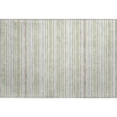 Luxury Washable Indoor/Outdoor Soft Essentials SE2 Green 1'8" x 2'6" Rug