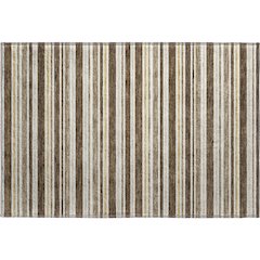 Luxury Washable Indoor/Outdoor Soft Essentials SE2 Brown 1'8" x 2'6" Rug
