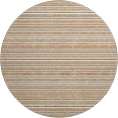 Luxury Washable Indoor/Outdoor Soft Essentials SE2 Orange 8' x 8' Rug