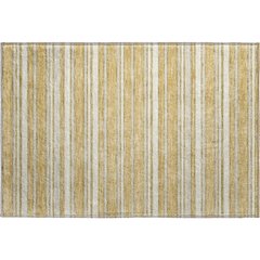 Luxury Washable Indoor/Outdoor Soft Essentials SE2 Gold 1'8" x 2'6" Rug