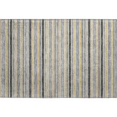 Luxury Washable Indoor/Outdoor Soft Essentials SE2 Gray 1'8" x 2'6" Rug