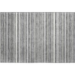 Luxury Washable Indoor/Outdoor Soft Essentials SE2 Gray 1'8" x 2'6" Rug