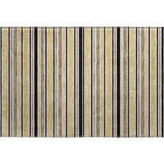 Luxury Washable Indoor/Outdoor Soft Essentials SE2 Gold 1'8" x 2'6" Rug