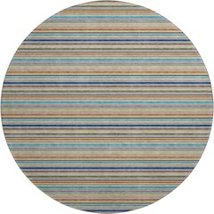 Luxury Washable Indoor/Outdoor Soft Essentials SE2 Multi 8' x 8' Rug