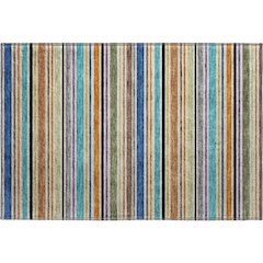 Luxury Washable Indoor/Outdoor Soft Essentials SE2 Multi 1'8" x 2'6" Rug