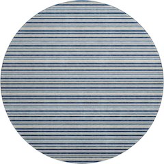 Luxury Washable Indoor/Outdoor Soft Essentials SE2 Blue 8' x 8' Rug