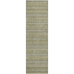 Luxury Washable Indoor/Outdoor Soft Essentials SE2 Green 2'3" x 7'6" Runner Rug