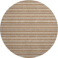 Luxury Washable Indoor/Outdoor Soft Essentials SE2 Orange 8' x 8' Rug