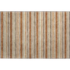 Luxury Washable Indoor/Outdoor Soft Essentials SE2 Orange 1'8" x 2'6" Rug