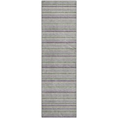 Luxury Washable Indoor/Outdoor Soft Essentials SE2 Gray 2'3" x 7'6" Runner Rug