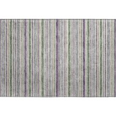 Luxury Washable Indoor/Outdoor Soft Essentials SE2 Gray 1'8" x 2'6" Rug