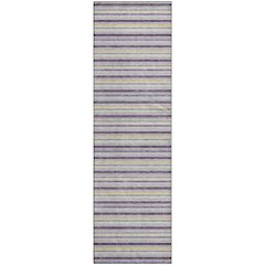Luxury Washable Indoor/Outdoor Soft Essentials SE2 Purple 2'3" x 7'6" Runner Rug