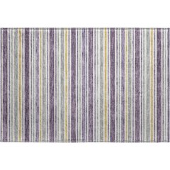 Luxury Washable Indoor/Outdoor Soft Essentials SE2 Purple 1'8" x 2'6" Rug