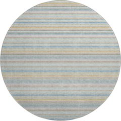 Luxury Washable Indoor/Outdoor Soft Essentials SE2 Multi 8' x 8' Rug