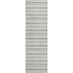 Luxury Washable Indoor/Outdoor Soft Essentials SE2 Gray 2'3" x 7'6" Runner Rug