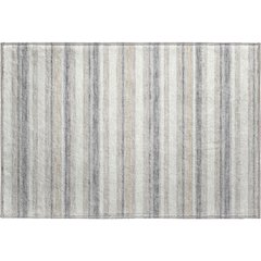 Luxury Washable Indoor/Outdoor Soft Essentials SE2 Gray 1'8" x 2'6" Rug