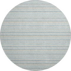 Luxury Washable Indoor/Outdoor Soft Essentials SE2 Blue 8' x 8' Rug
