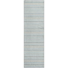 Luxury Washable Indoor/Outdoor Soft Essentials SE2 Blue 2'3" x 7'6" Runner Rug