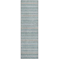Luxury Washable Indoor/Outdoor Soft Essentials SE2 Teal 2'3" x 7'6" Runner Rug