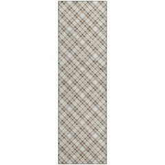 Luxury Washable Indoor/Outdoor Soft Essentials SE3 Brown 2'3" x 7'6" Runner Rug