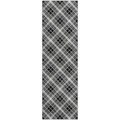 Luxury Washable Indoor/Outdoor Soft Essentials SE3 Black 2'3" x 7'6" Runner Rug