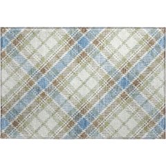 Luxury Washable Indoor/Outdoor Soft Essentials SE3 Blue 1'8" x 2'6" Rug