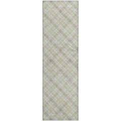 Luxury Washable Indoor/Outdoor Soft Essentials SE3 Green 2'3" x 7'6" Runner Rug